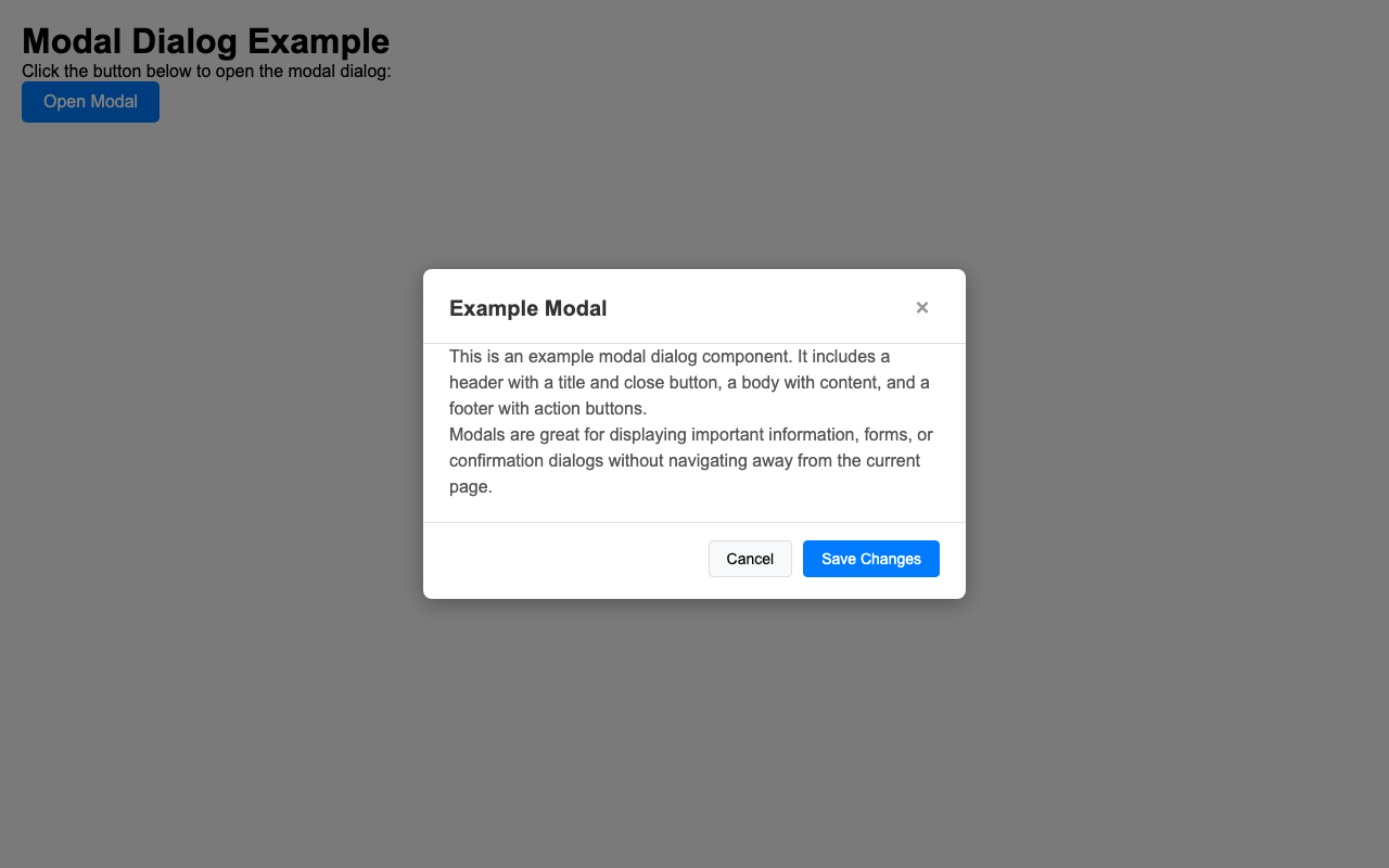 Screenshot sample 17 for modal-dialog / Grok 4 Fast Non-Reasoning