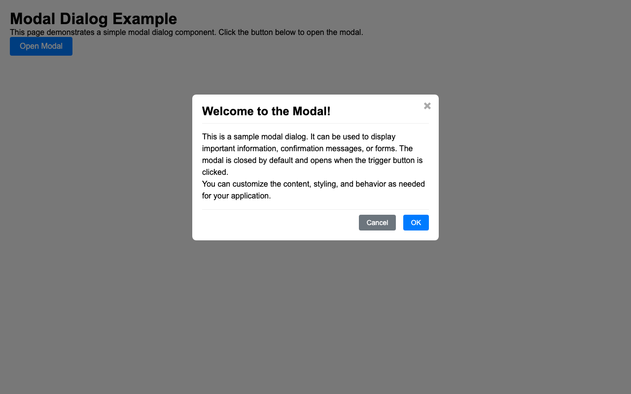 Screenshot sample 2 for modal-dialog / Grok 4 Fast Non-Reasoning