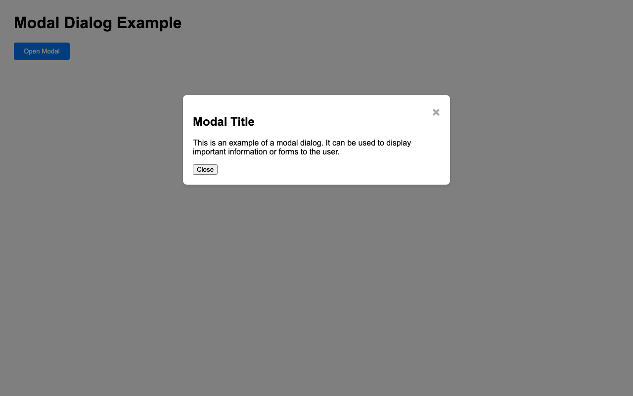 Screenshot sample 22 for modal-dialog / Grok 4 Fast Non-Reasoning