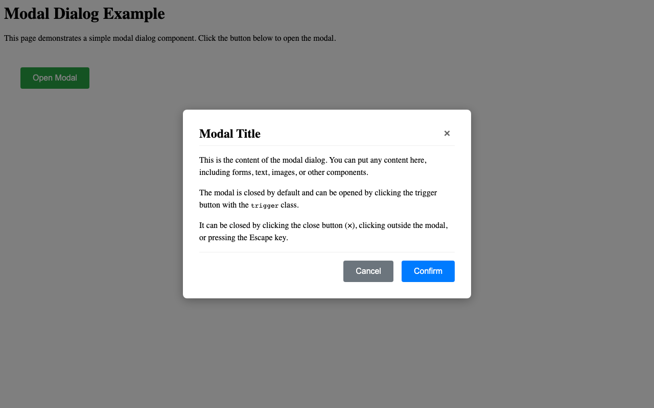 Screenshot sample 25 for modal-dialog / Grok 4 Fast Non-Reasoning