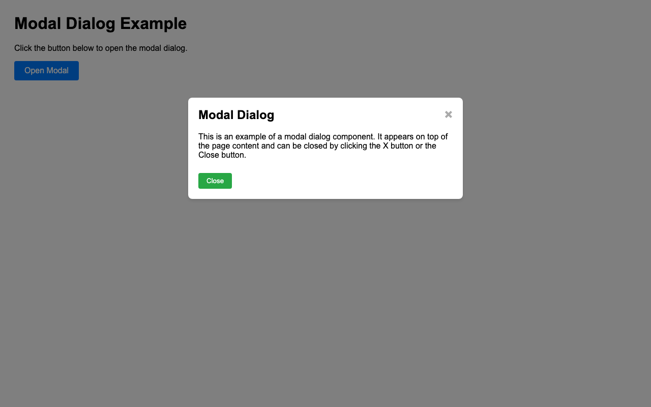 Screenshot sample 27 for modal-dialog / Grok 4 Fast Non-Reasoning
