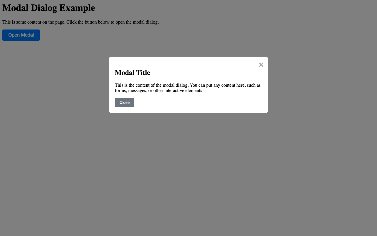 Screenshot sample 28 for modal-dialog / Grok 4 Fast Non-Reasoning