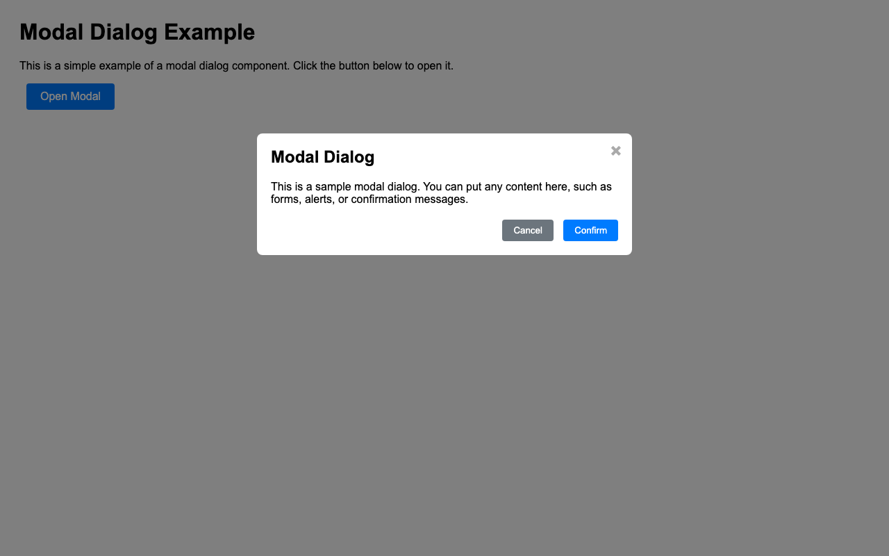 Screenshot sample 3 for modal-dialog / Grok 4 Fast Non-Reasoning