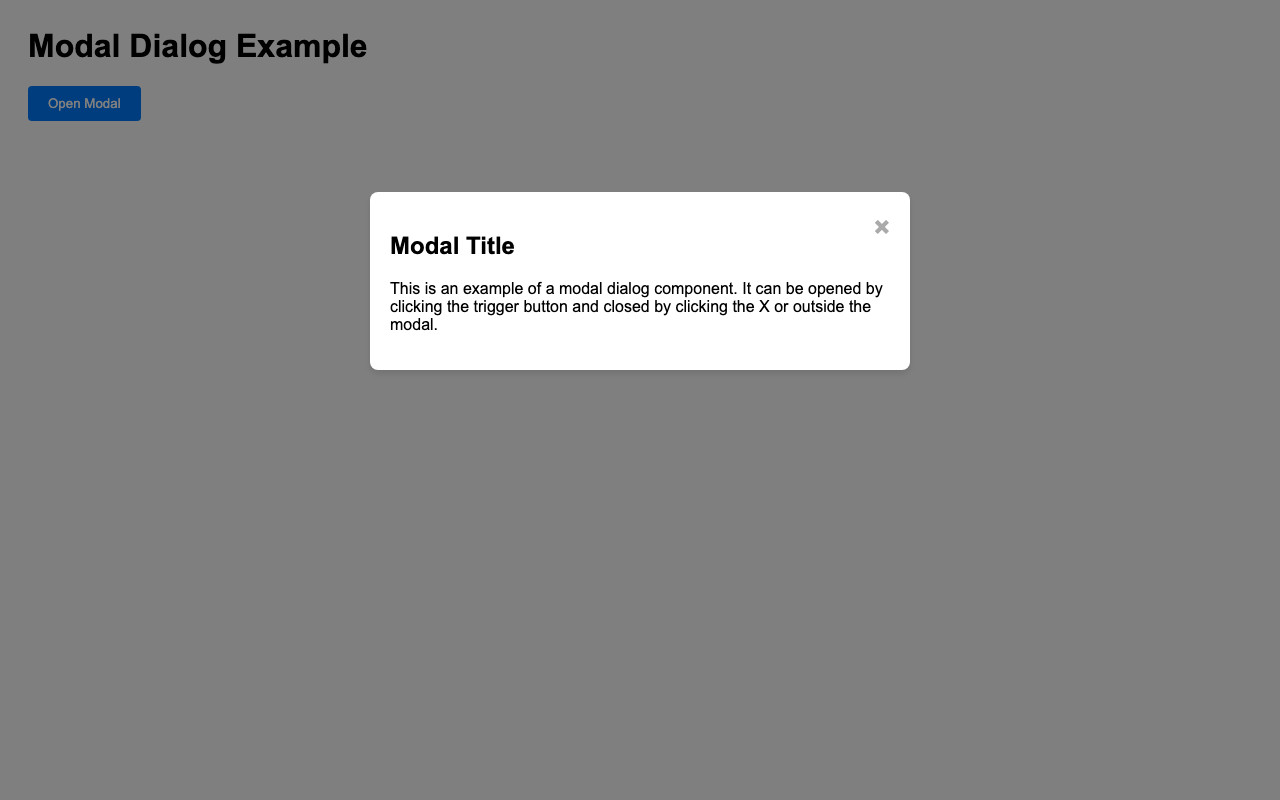Screenshot sample 30 for modal-dialog / Grok 4 Fast Non-Reasoning