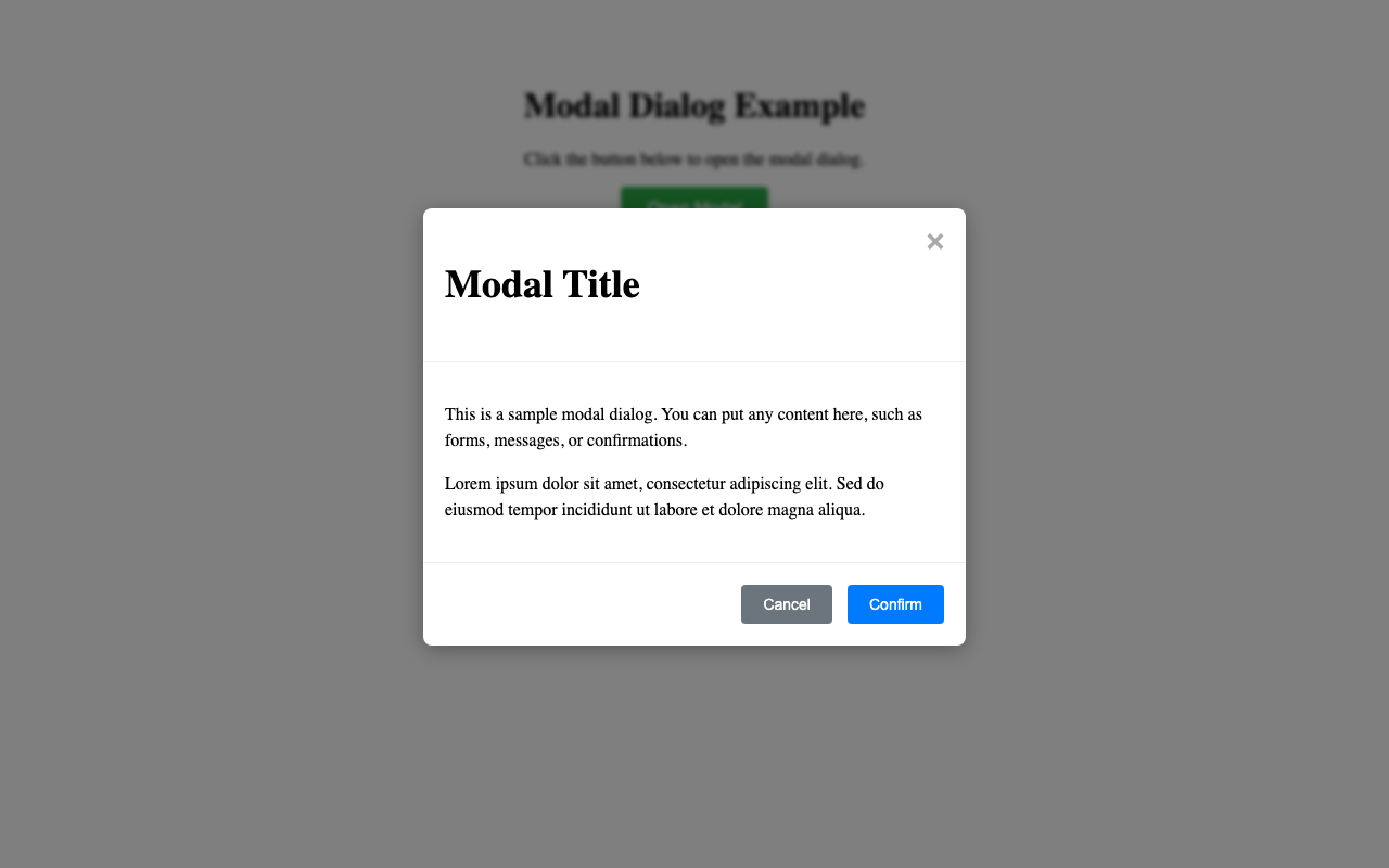 Screenshot sample 33 for modal-dialog / Grok 4 Fast Non-Reasoning