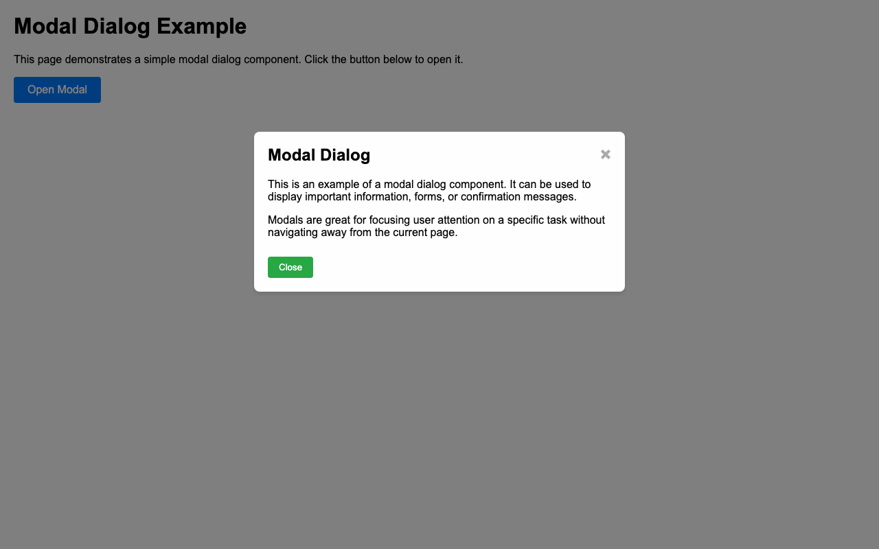 Screenshot sample 40 for modal-dialog / Grok 4 Fast Non-Reasoning