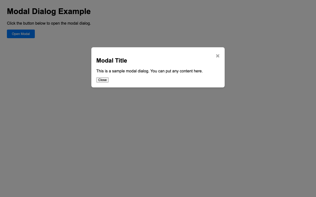 Screenshot sample 41 for modal-dialog / Grok 4 Fast Non-Reasoning