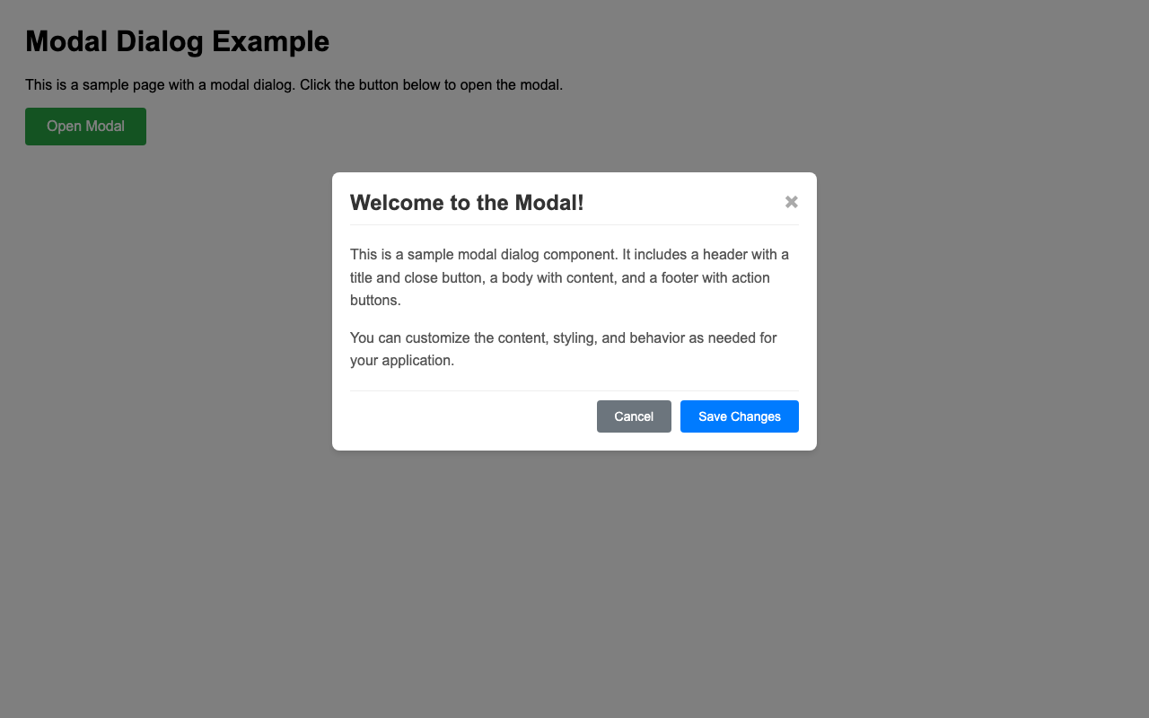 Screenshot sample 42 for modal-dialog / Grok 4 Fast Non-Reasoning