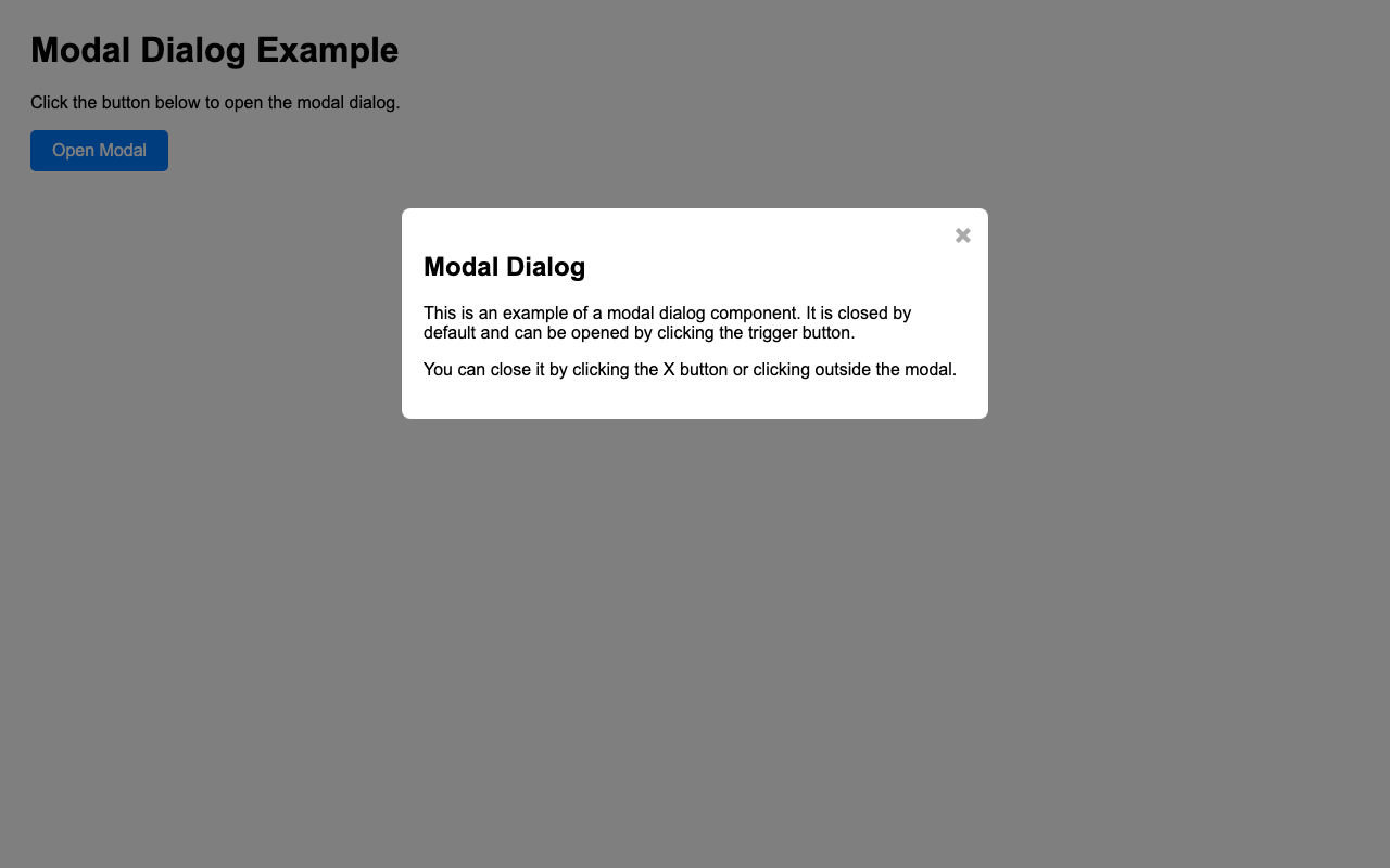 Screenshot sample 46 for modal-dialog / Grok 4 Fast Non-Reasoning