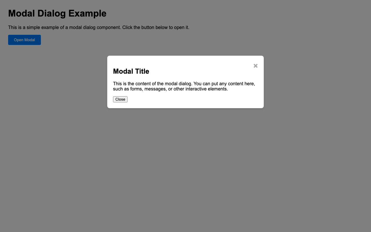 Screenshot sample 5 for modal-dialog / Grok 4 Fast Non-Reasoning