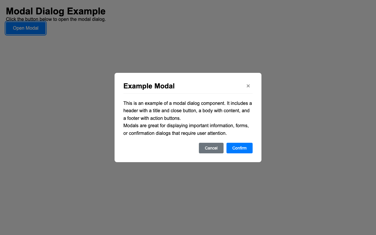 Screenshot sample 51 for modal-dialog / Grok 4 Fast Non-Reasoning