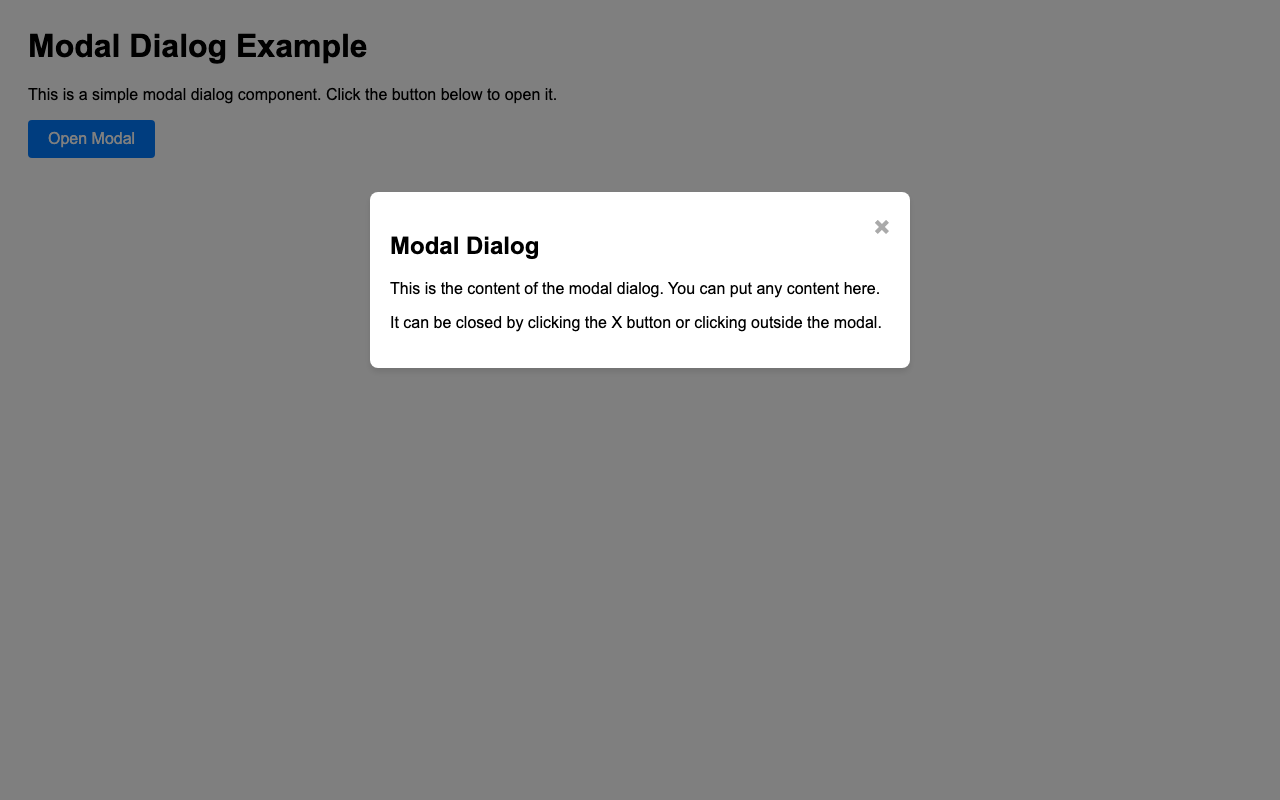 Screenshot sample 56 for modal-dialog / Grok 4 Fast Non-Reasoning