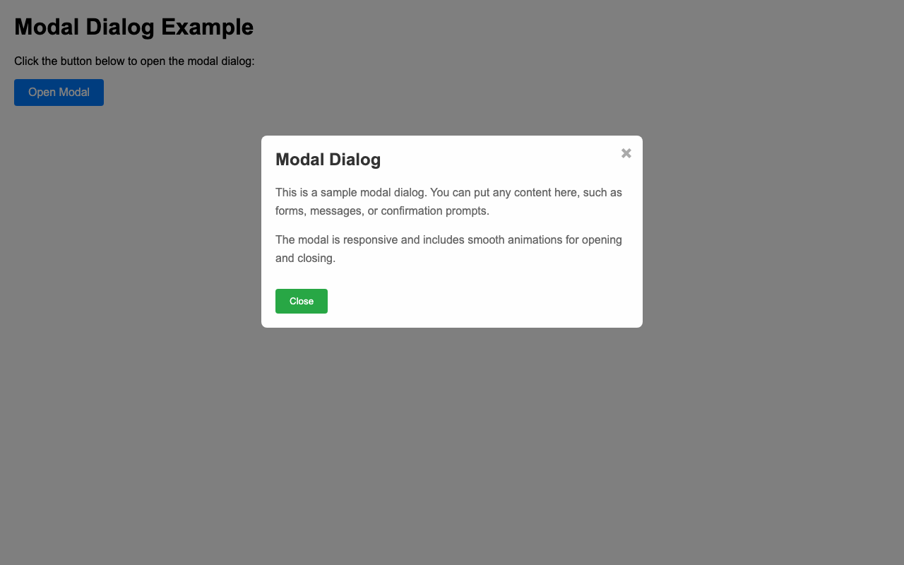 Screenshot sample 6 for modal-dialog / Grok 4 Fast Non-Reasoning
