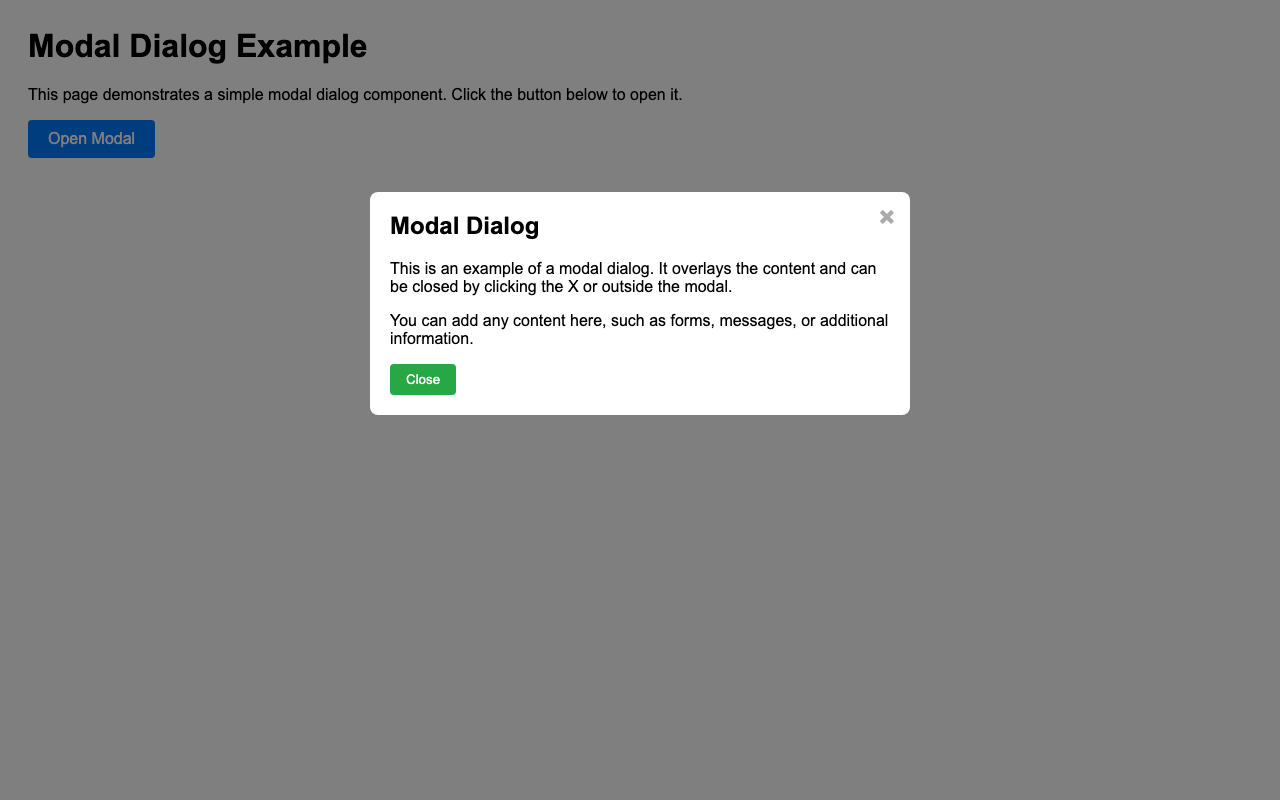 Screenshot sample 65 for modal-dialog / Grok 4 Fast Non-Reasoning