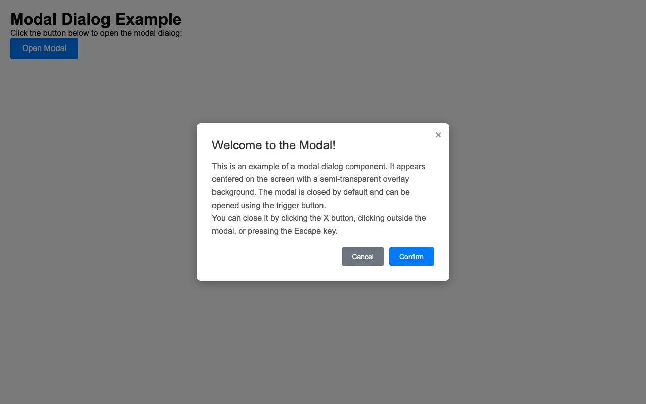Screenshot sample 66 for modal-dialog / Grok 4 Fast Non-Reasoning