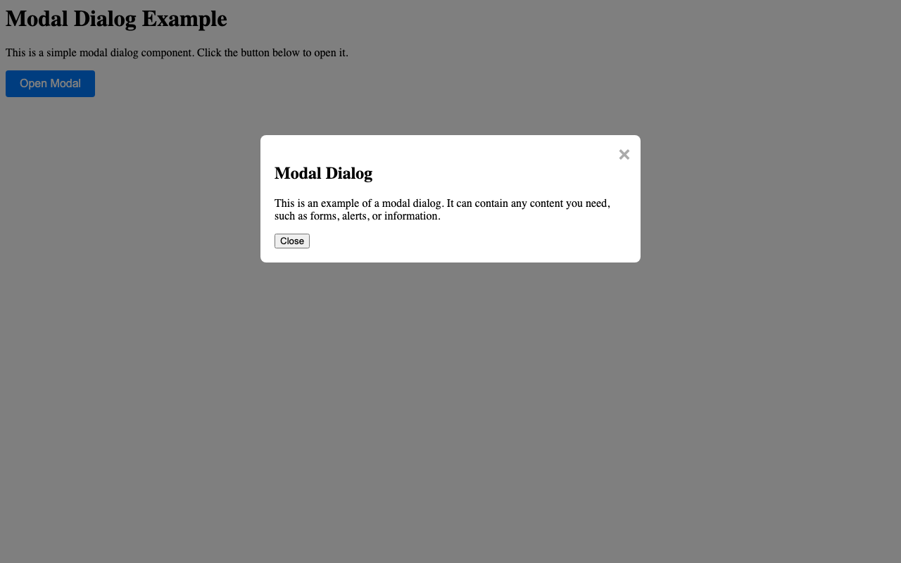 Screenshot sample 67 for modal-dialog / Grok 4 Fast Non-Reasoning