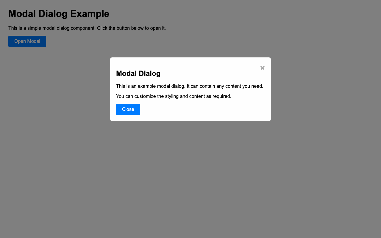 Screenshot sample 68 for modal-dialog / Grok 4 Fast Non-Reasoning