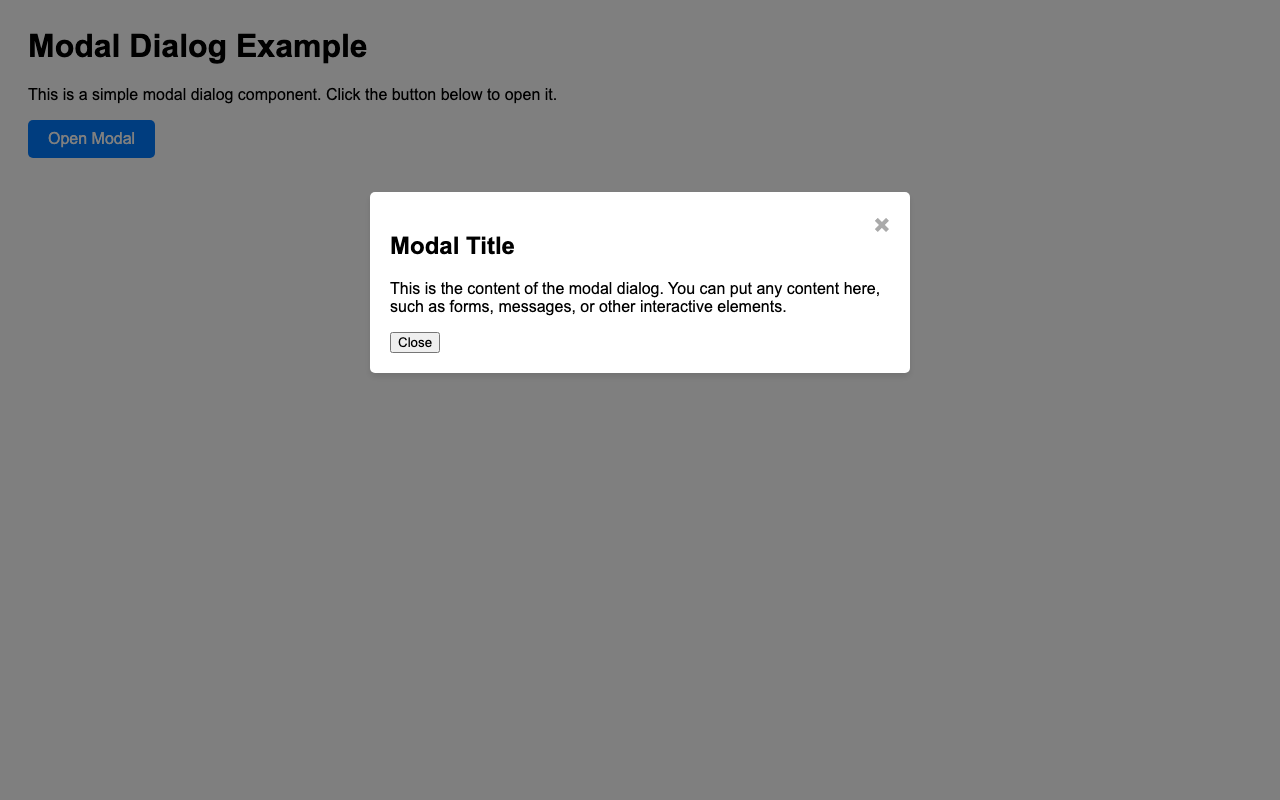 Screenshot sample 69 for modal-dialog / Grok 4 Fast Non-Reasoning