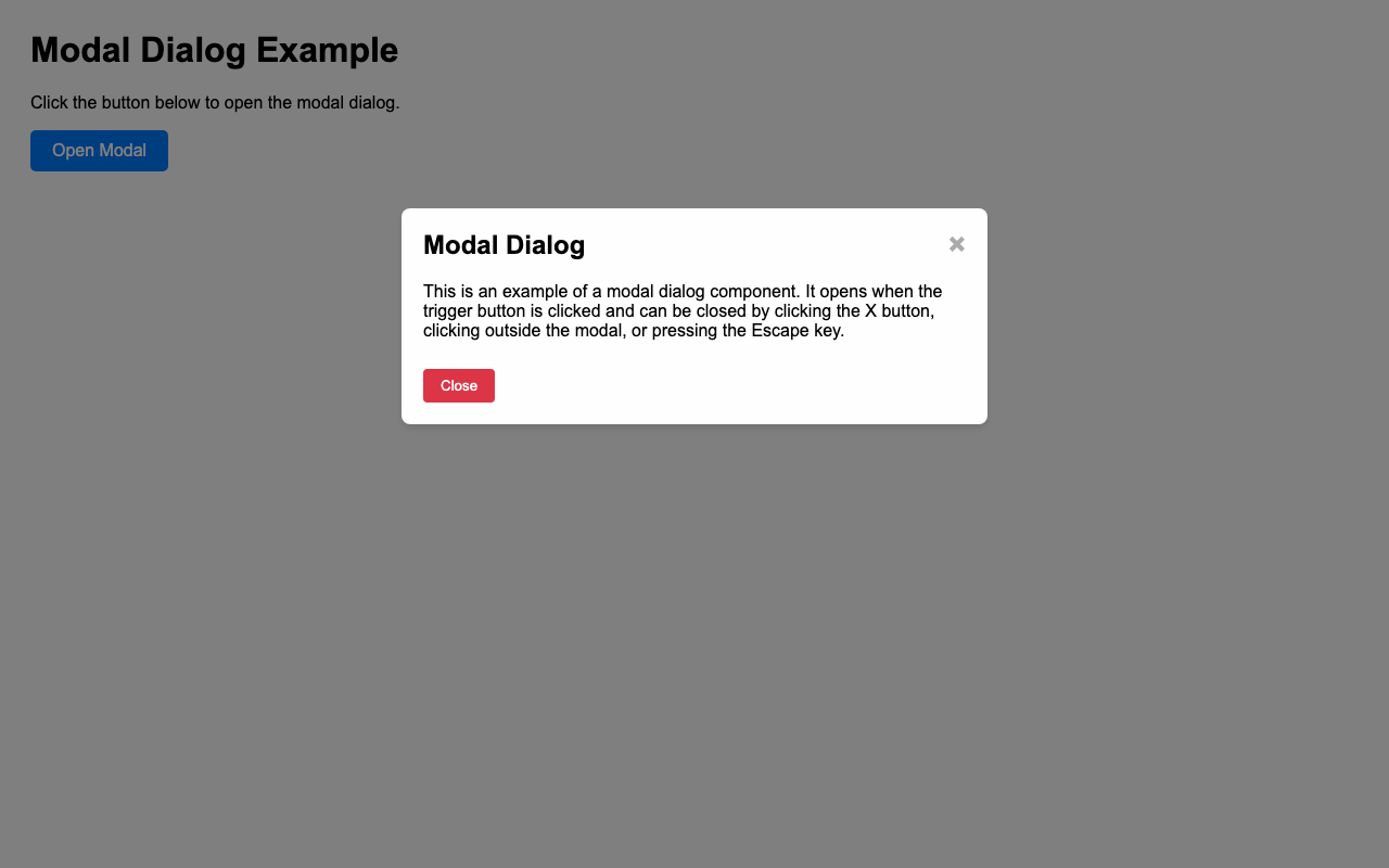 Screenshot sample 7 for modal-dialog / Grok 4 Fast Non-Reasoning