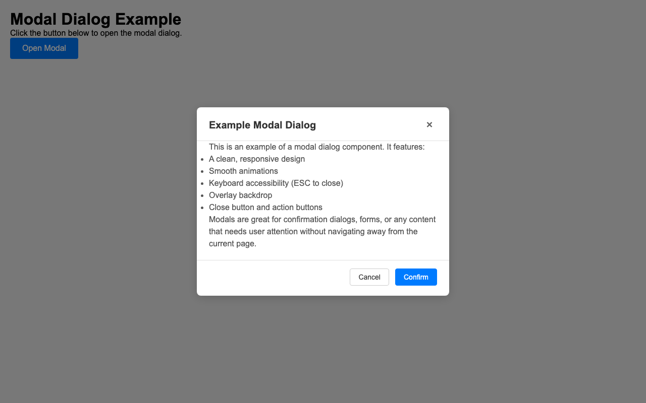 Screenshot sample 71 for modal-dialog / Grok 4 Fast Non-Reasoning