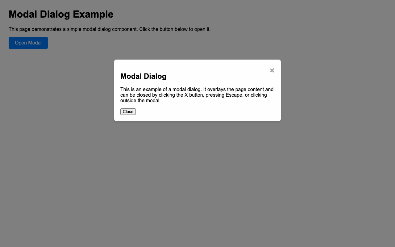 Screenshot sample 74 for modal-dialog / Grok 4 Fast Non-Reasoning