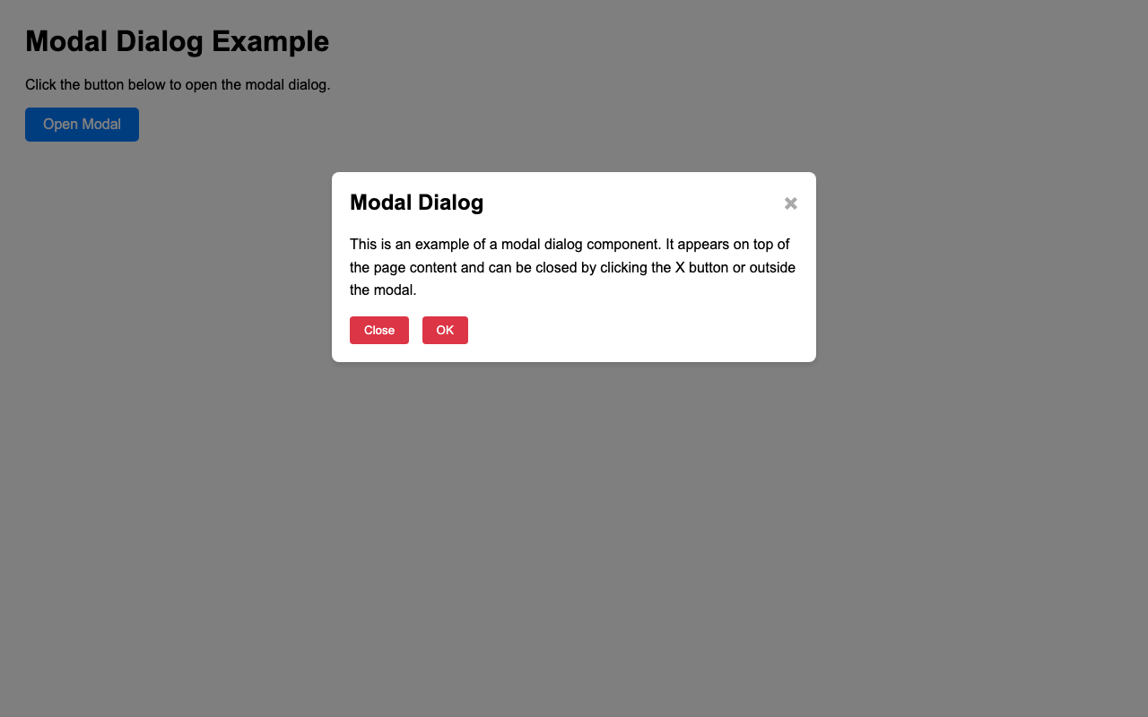 Screenshot sample 75 for modal-dialog / Grok 4 Fast Non-Reasoning