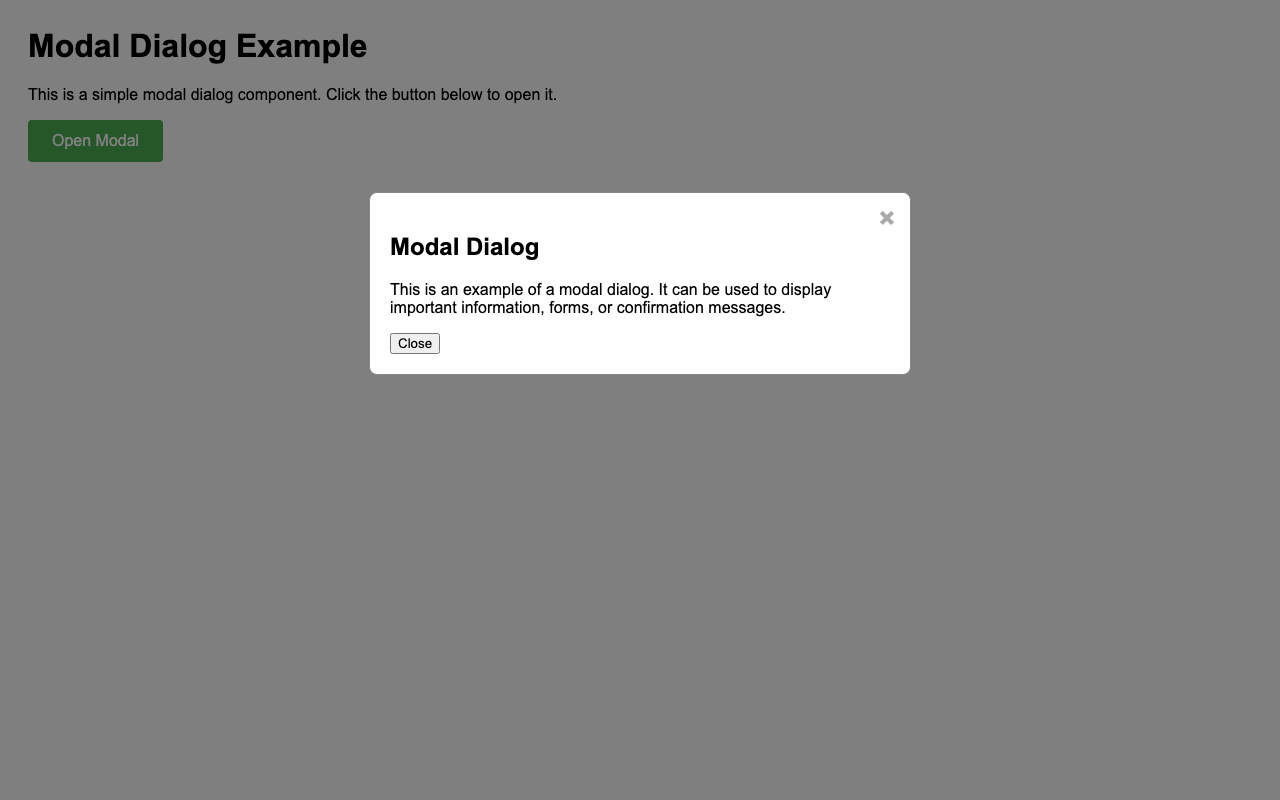 Screenshot sample 77 for modal-dialog / Grok 4 Fast Non-Reasoning