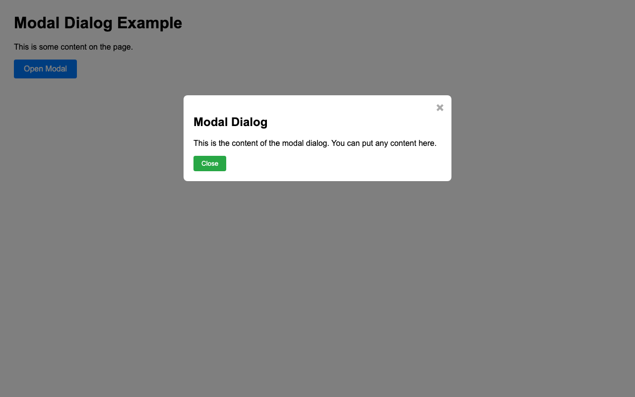 Screenshot sample 79 for modal-dialog / Grok 4 Fast Non-Reasoning