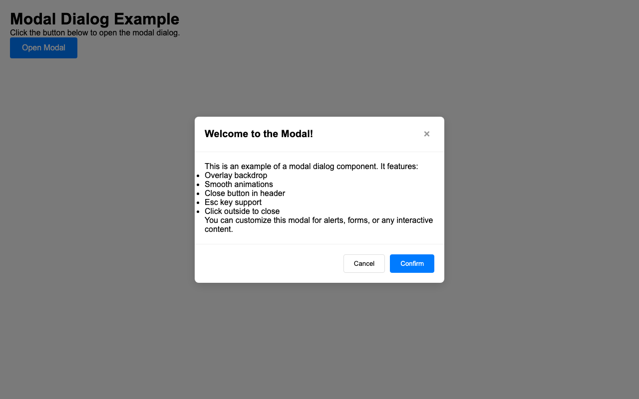 Screenshot sample 80 for modal-dialog / Grok 4 Fast Non-Reasoning