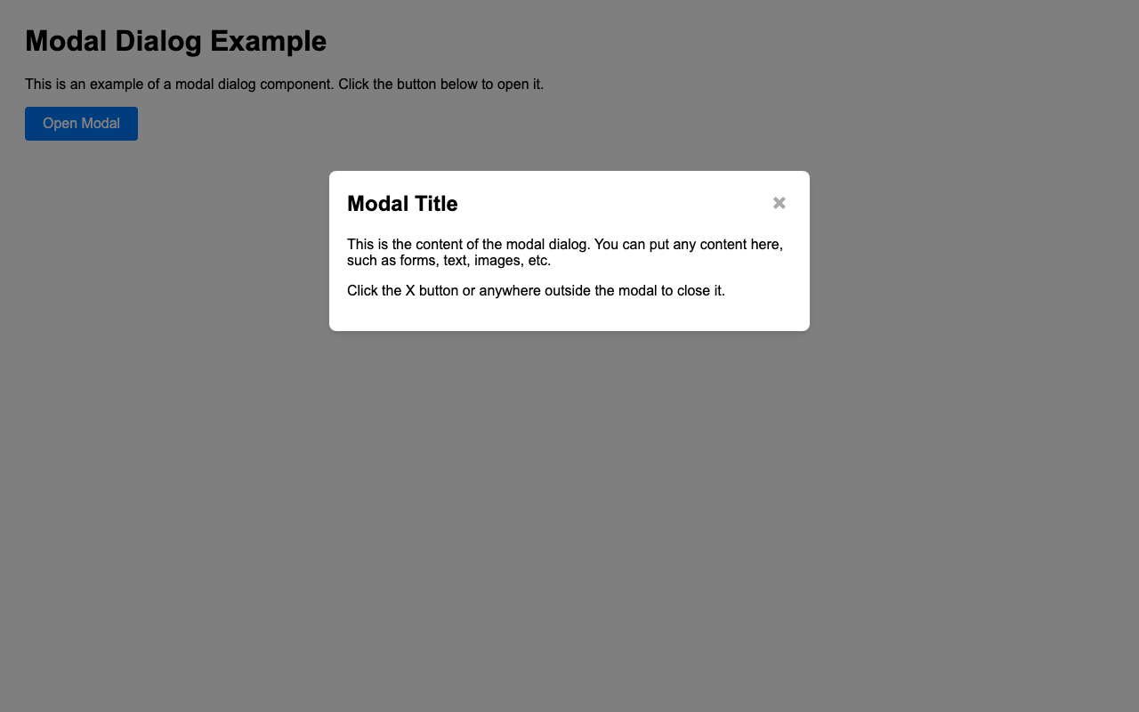 Screenshot sample 81 for modal-dialog / Grok 4 Fast Non-Reasoning