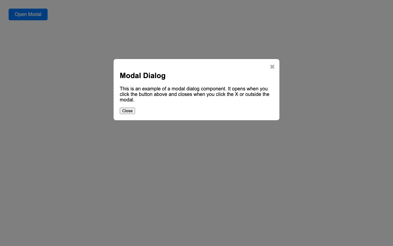 Screenshot sample 84 for modal-dialog / Grok 4 Fast Non-Reasoning