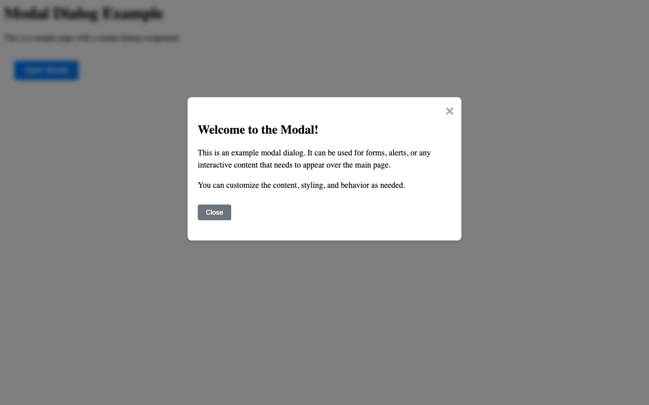 Screenshot sample 85 for modal-dialog / Grok 4 Fast Non-Reasoning