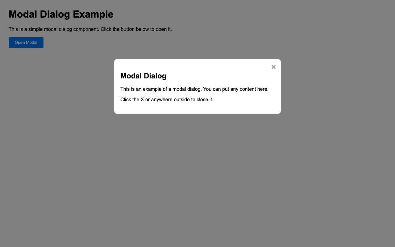 Screenshot sample 86 for modal-dialog / Grok 4 Fast Non-Reasoning