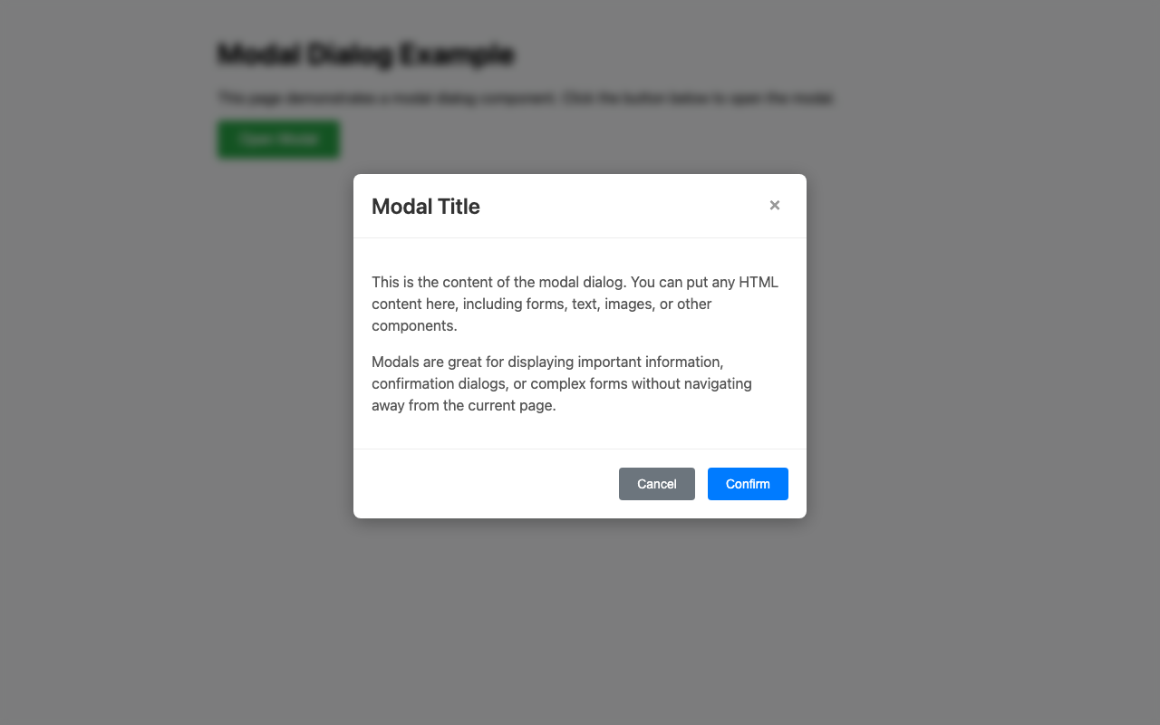 Screenshot sample 87 for modal-dialog / Grok 4 Fast Non-Reasoning