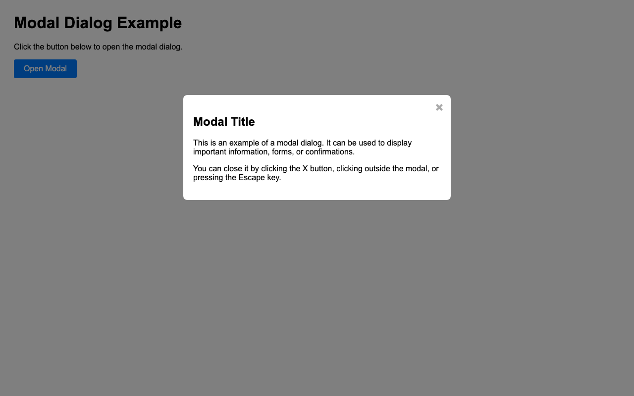 Screenshot sample 89 for modal-dialog / Grok 4 Fast Non-Reasoning