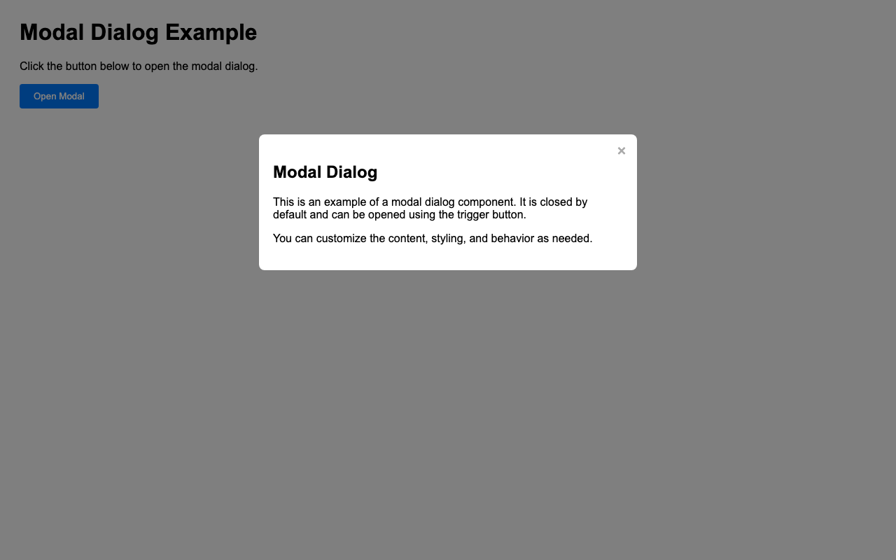 Screenshot sample 95 for modal-dialog / Grok 4 Fast Non-Reasoning