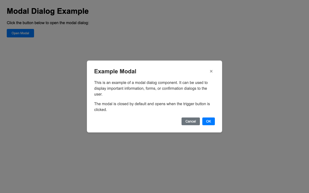 Screenshot sample 96 for modal-dialog / Grok 4 Fast Non-Reasoning