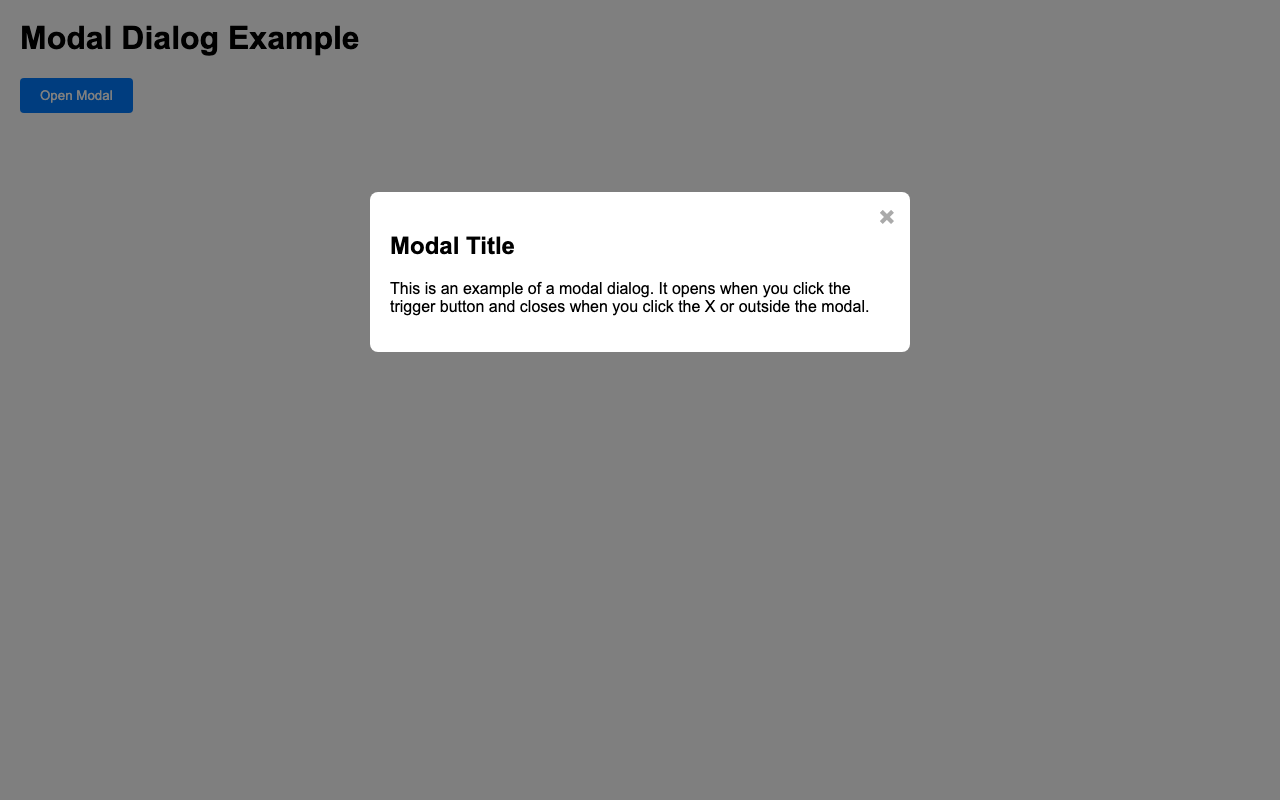 Screenshot sample 99 for modal-dialog / Grok 4 Fast Non-Reasoning