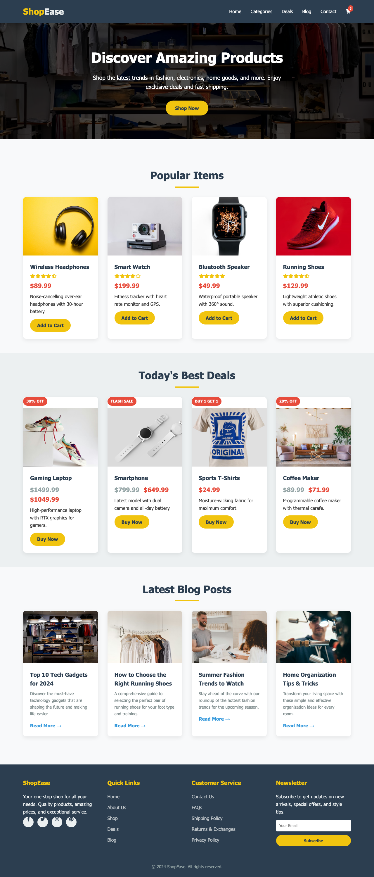 Screenshot sample 10 for shopping-home-page / DeepSeek V3.2