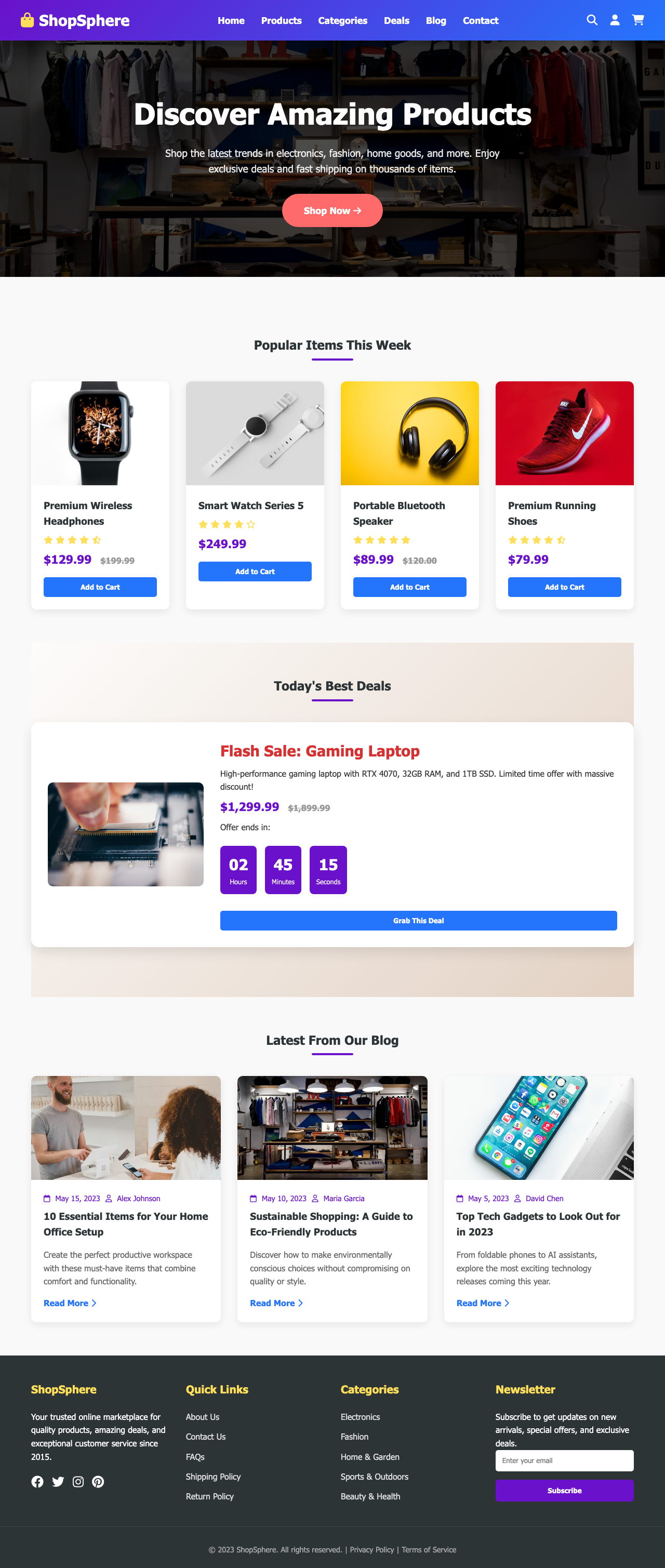 Screenshot sample 11 for shopping-home-page / DeepSeek V3.2