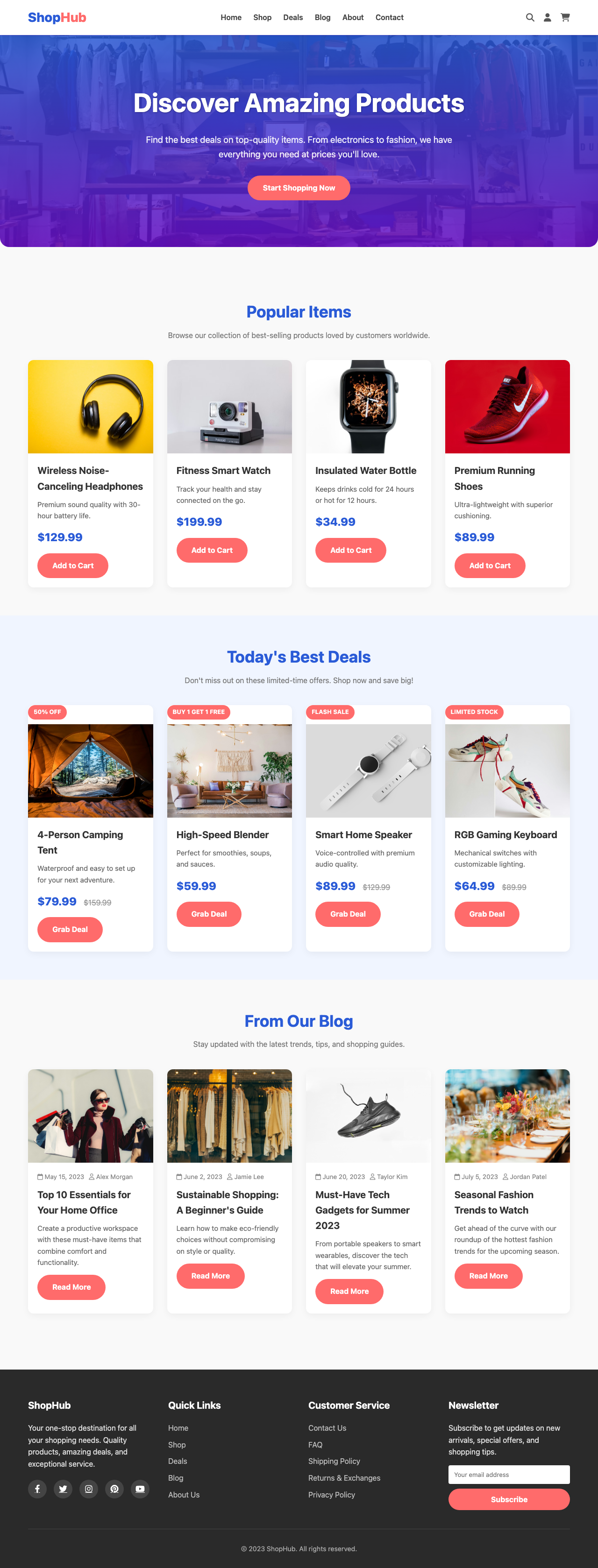 Screenshot sample 12 for shopping-home-page / DeepSeek V3.2