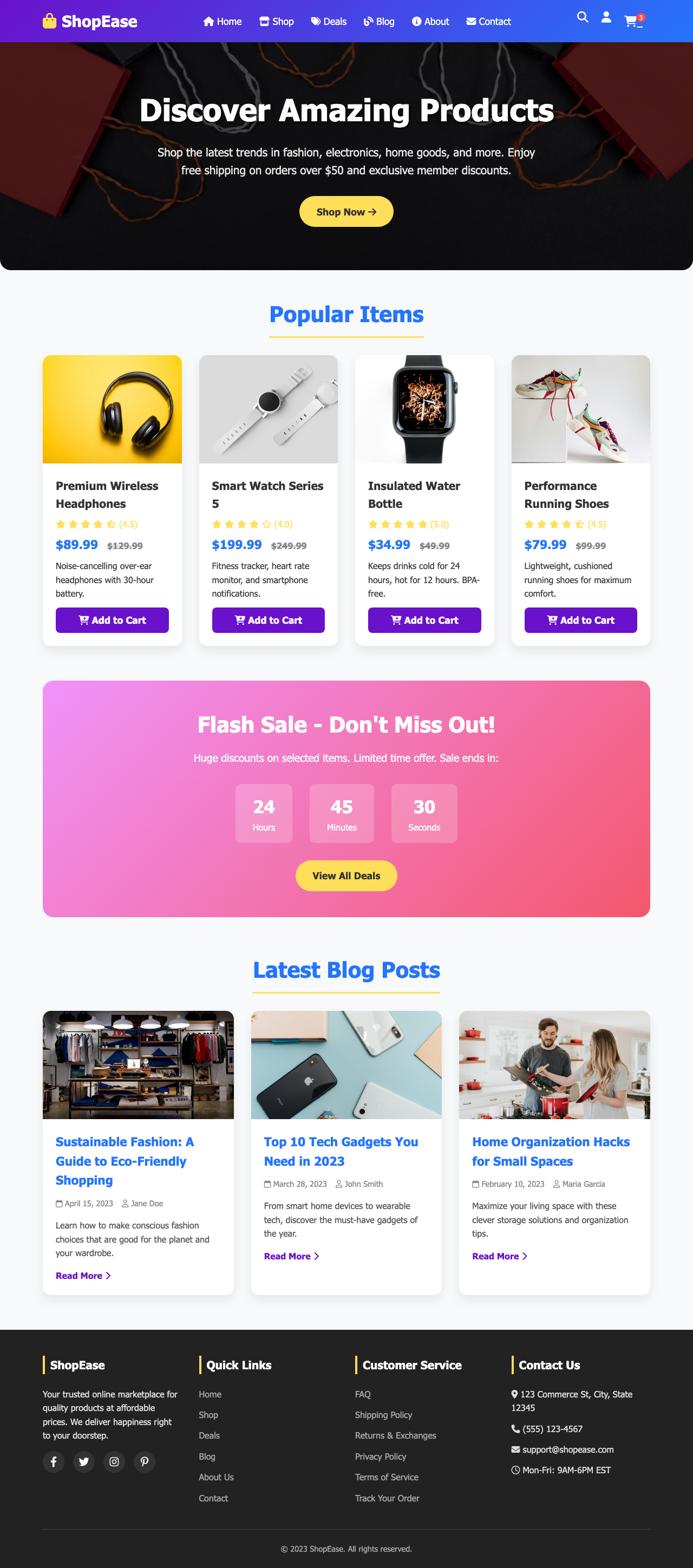 Screenshot sample 13 for shopping-home-page / DeepSeek V3.2