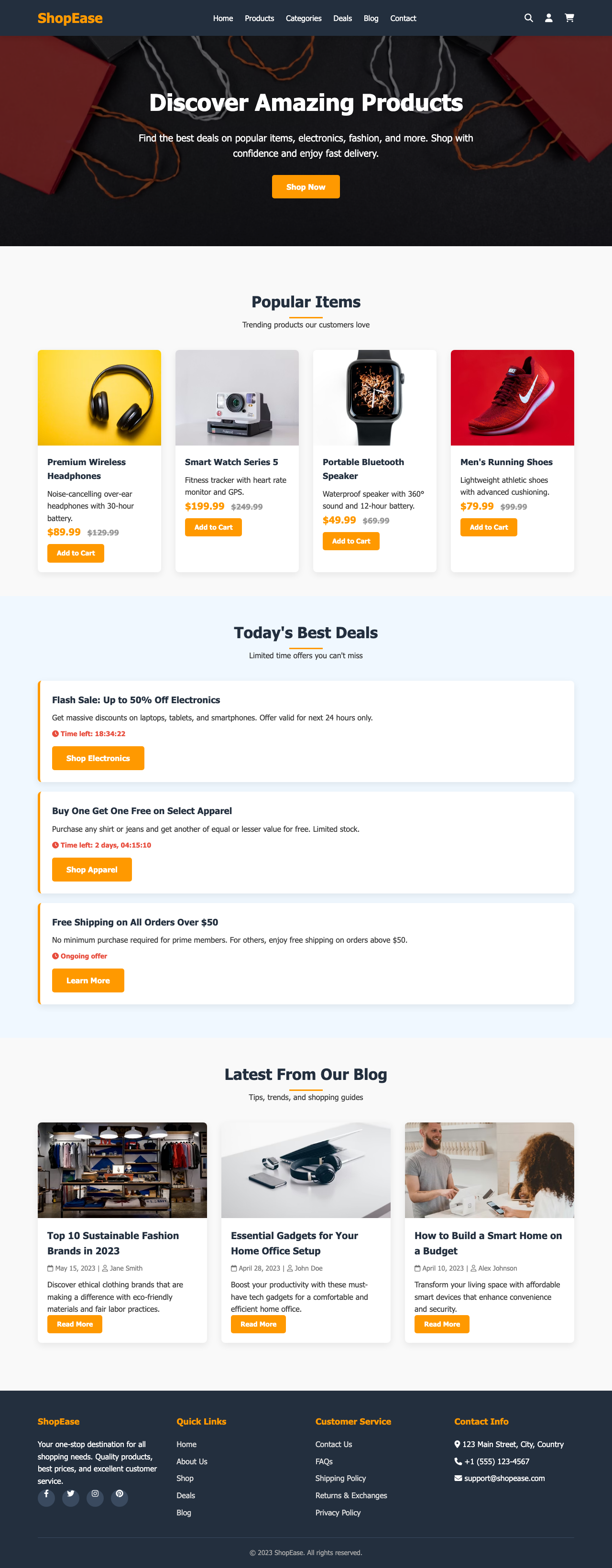 Screenshot sample 14 for shopping-home-page / DeepSeek V3.2