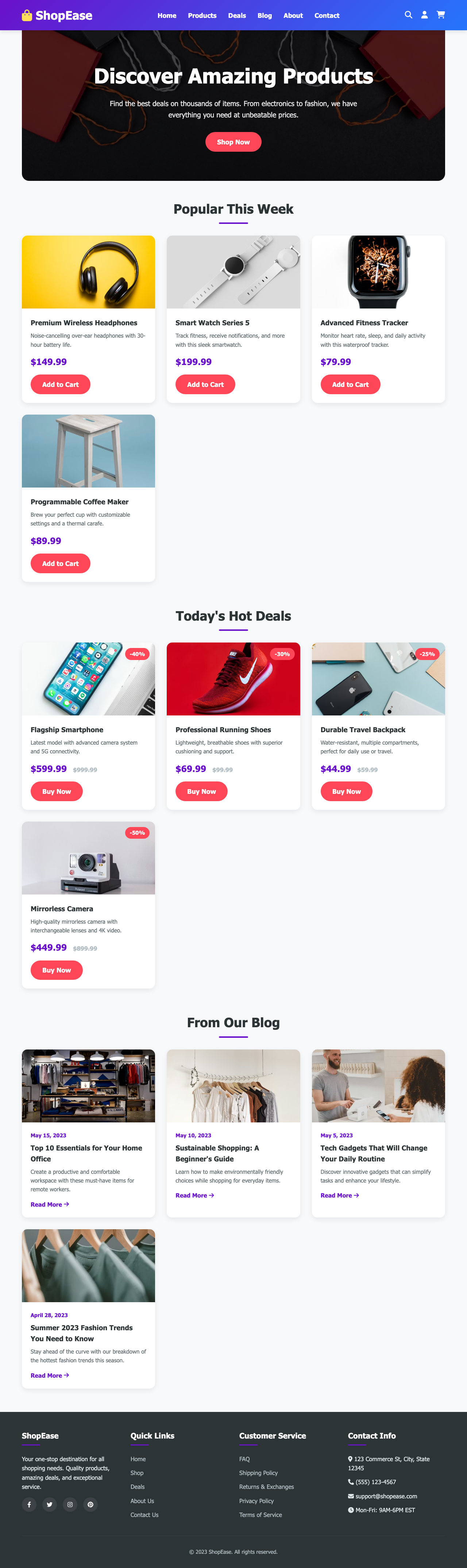 Screenshot sample 15 for shopping-home-page / DeepSeek V3.2