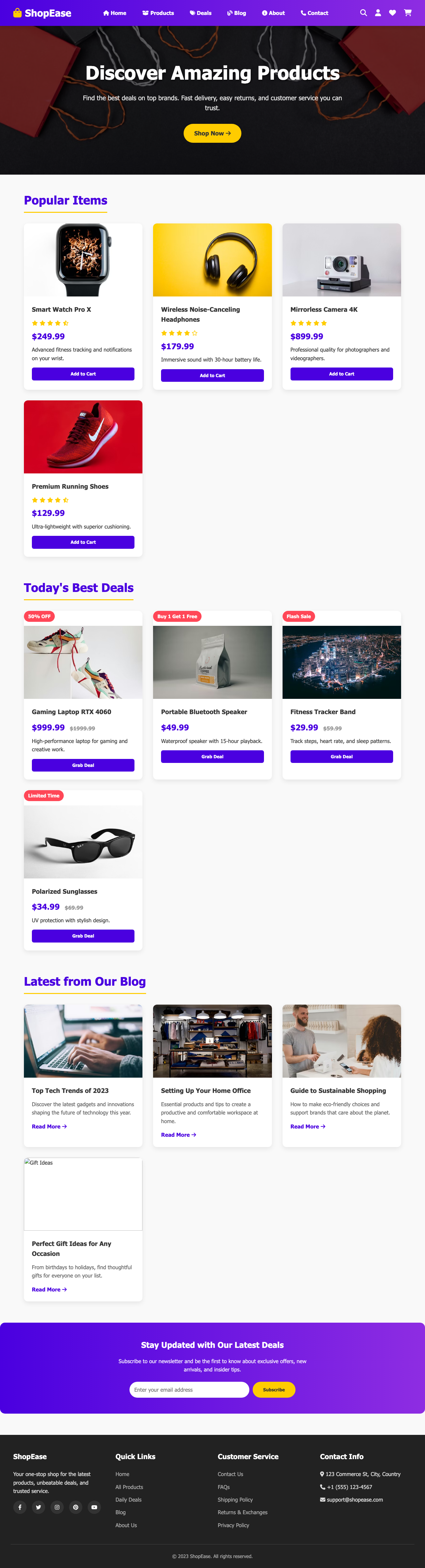 Screenshot sample 16 for shopping-home-page / DeepSeek V3.2