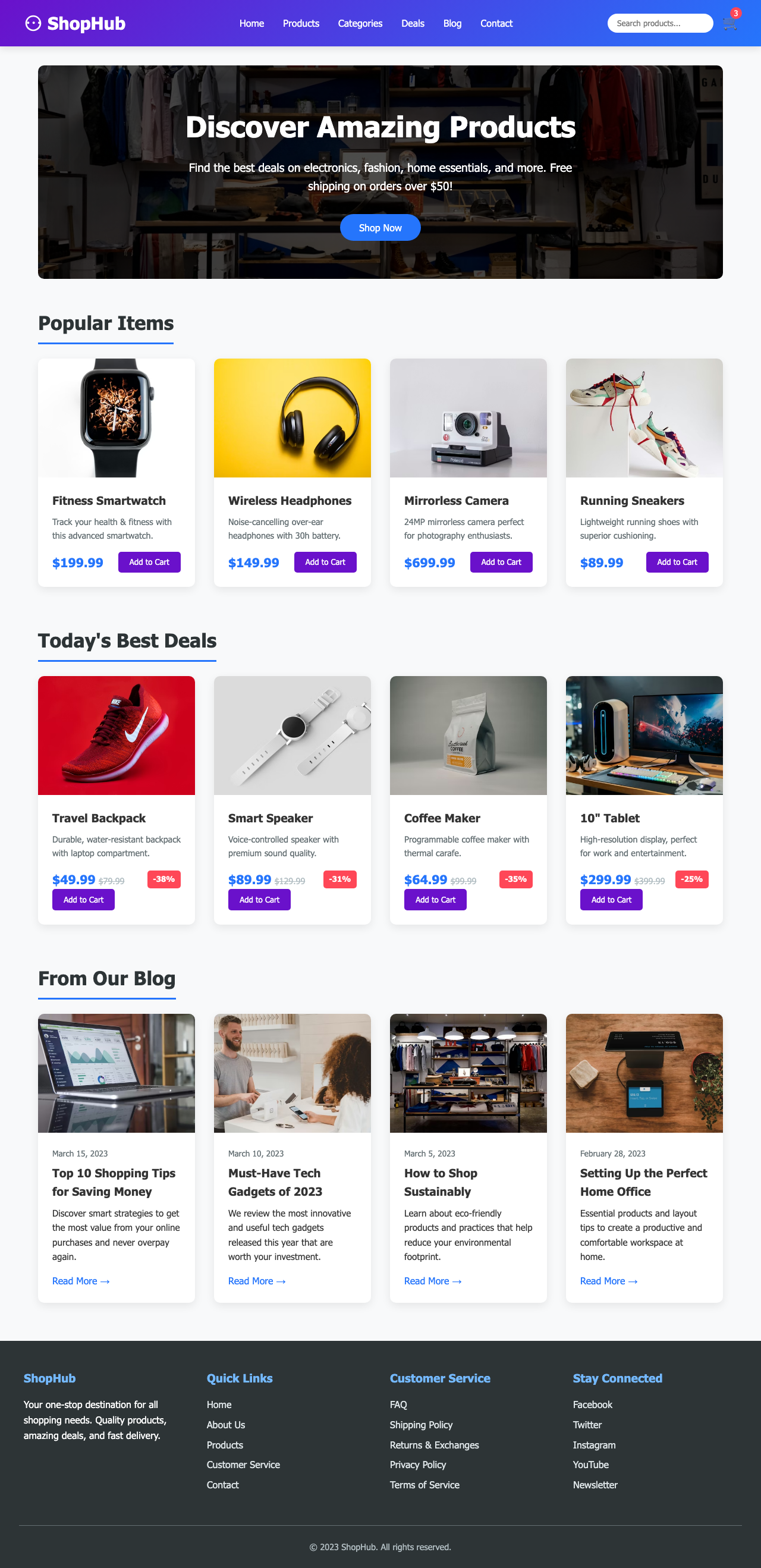 Screenshot sample 17 for shopping-home-page / DeepSeek V3.2