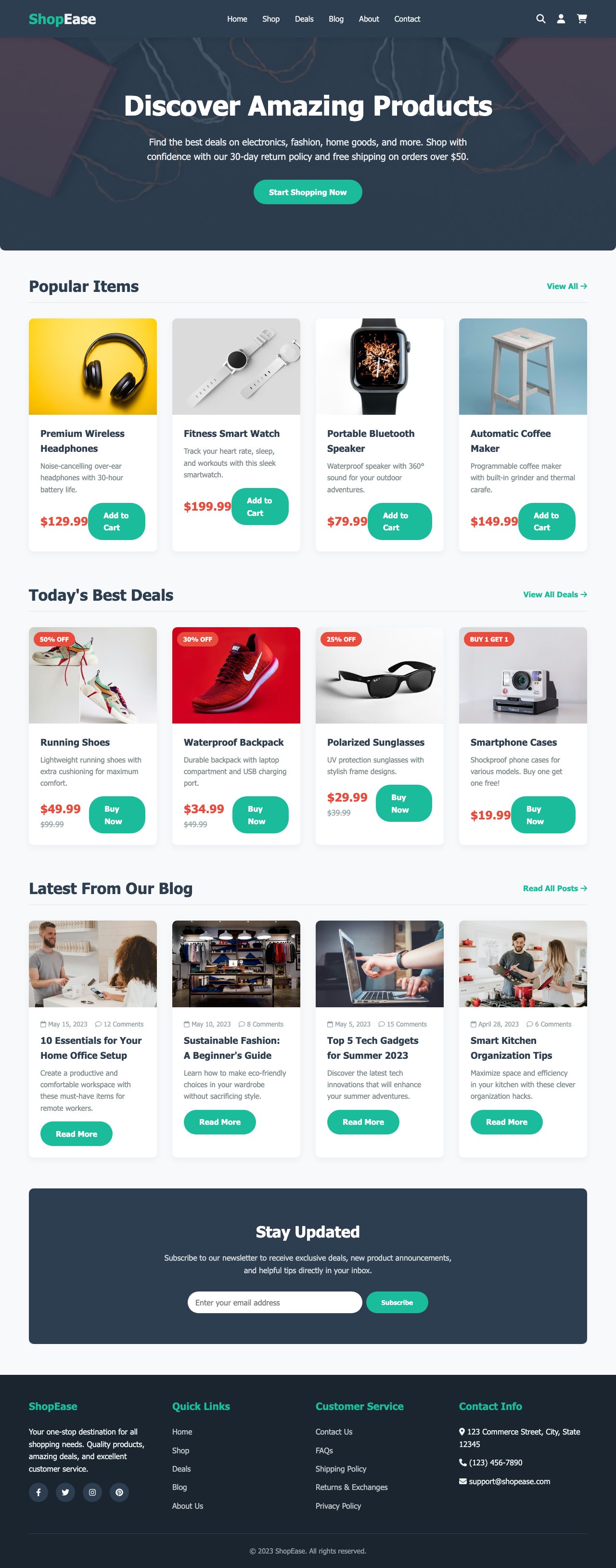 Screenshot sample 22 for shopping-home-page / DeepSeek V3.2