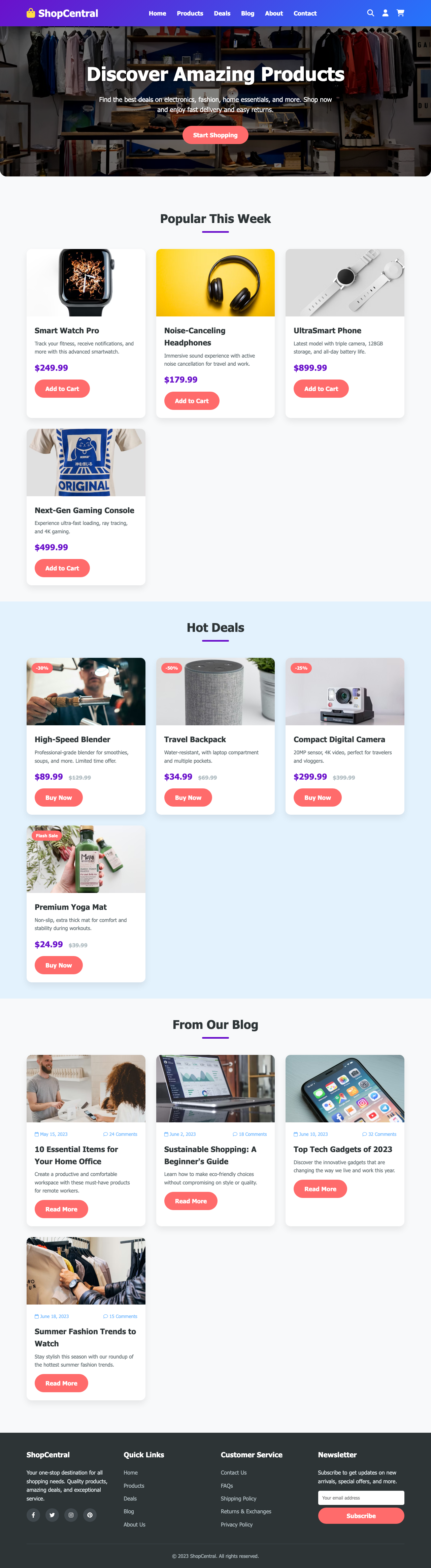 Screenshot sample 4 for shopping-home-page / DeepSeek V3.2