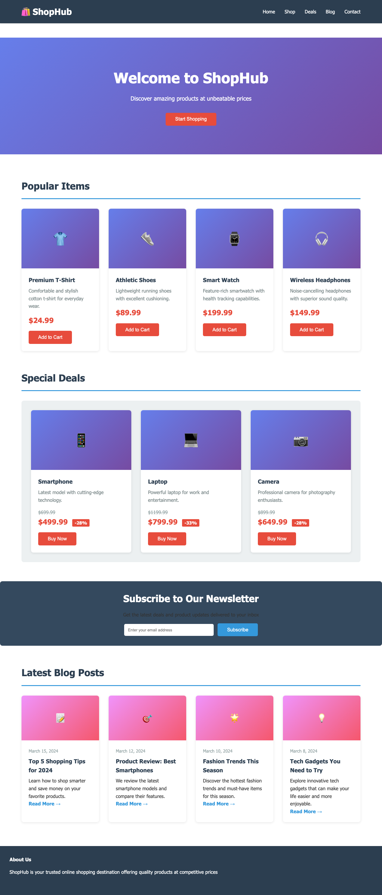 Screenshot sample 31 for shopping-home-page / Claude Haiku 4.5