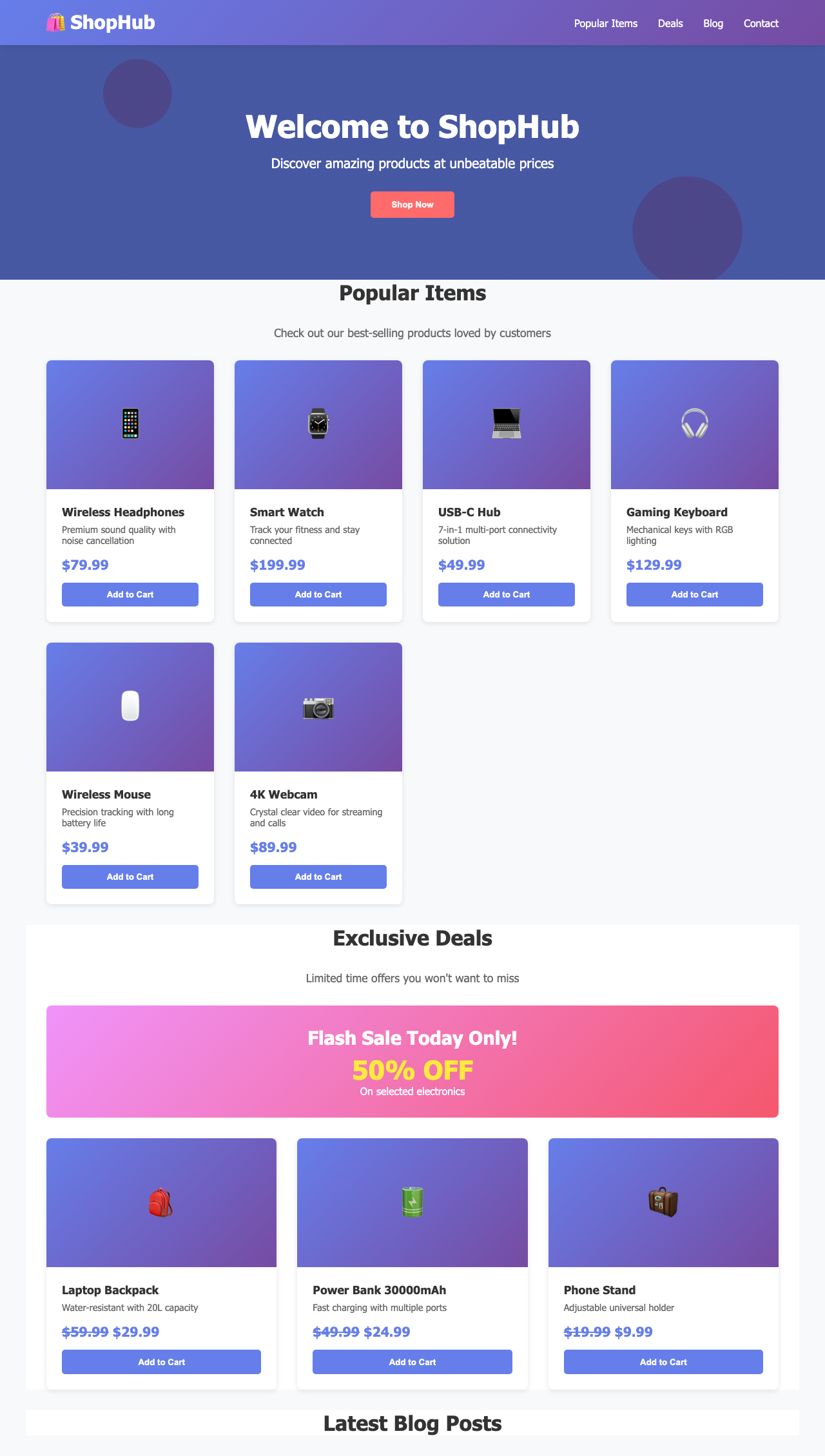 Screenshot sample 38 for shopping-home-page / Claude Haiku 4.5